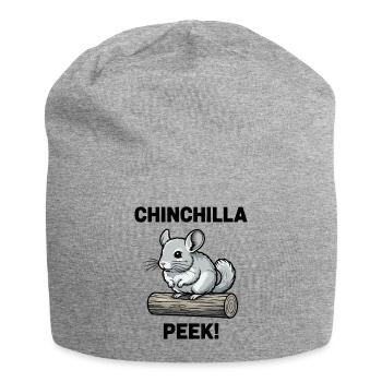 Chinchilla Peek Rodent Fur Log - Jersey Beanie - heather grey - Front