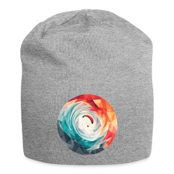 Geometrischer Wirbel Paragliding - Jersey-Beanie - Grau meliert - Vorne