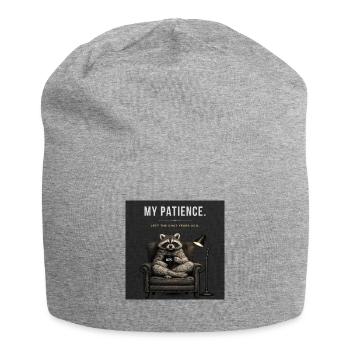 Running Out Of Patience Funny Raccoon - Jersey-Beanie - Grau meliert - Vorne