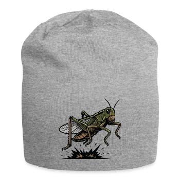 Insecte Criquet Grasshopper Jump Hop Tattoo - Bonnet en jersey - gris chiné - Devant