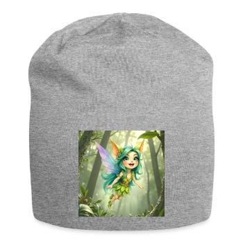 Fée de la Forêt d’Émeraude - Bonnet en jersey - gris chiné - Devant