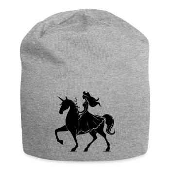Princess Unicorn - Jersey Beanie - heather grey - Front