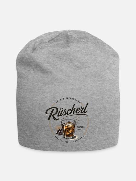 Rüscherl - Jersey-Beanie - Grau meliert