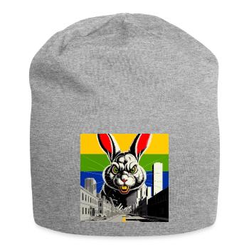 Monsterhase Wut - Jersey-Beanie - Grau meliert - Vorne