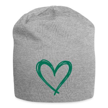 Heart - Jersey Beanie - heather grey - Front