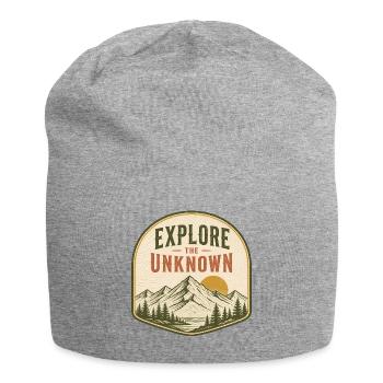 Explorer l’inconnu - Bonnet en jersey - gris chiné - Devant