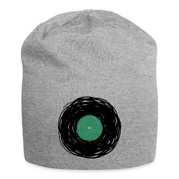 Vinyl Album Sketch - Jersey Beanie - heather grey - Front
