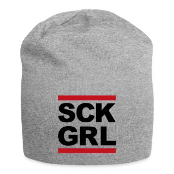 Chemise SCK GRL – Déclaration sur le streetwear alternatif - Bonnet en jersey - gris chiné - Devant