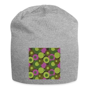 60s-70s-pop-art-circles-pattern - Jersey Beanie - heather grey - Front