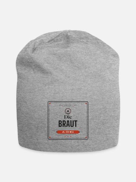 Die Braut – JGA Junggesellinnenabschied - Jersey-Beanie - Grau meliert