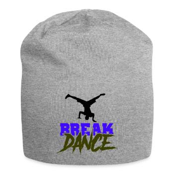 Breakdance Schriftzug Kontrast - Jersey-Beanie - Grau meliert - Vorne