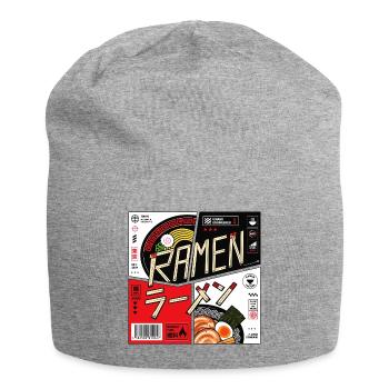 Ramen Design | Kanji | Japanische Schriftzeichen - Jersey-Beanie - Grau meliert - Vorne