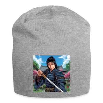 stickers style manga - Bonnet en jersey - gris chiné - Devant