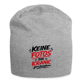 Keine Fotos Bin Krank geschrieben  - Jersey-Beanie - Grau meliert - Vorne