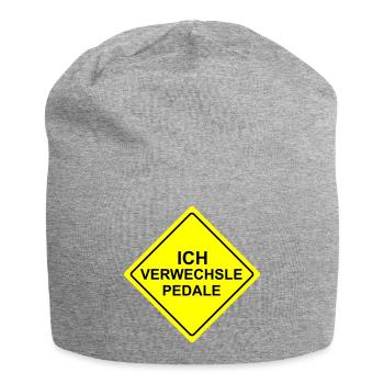 Ich Verwechsele Pedale Schild - Jersey-Beanie - Grau meliert - Vorne