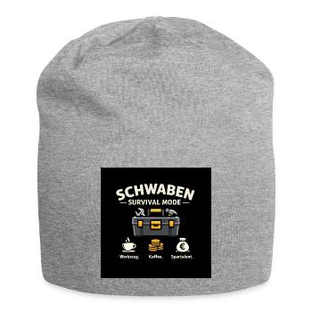 Schwaben Survivalmodus Toolbox - Jersey-Beanie - Grau meliert - Vorne