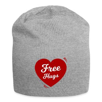 Le message de Heart with Free Hug - Bonnet en jersey - gris chiné - Devant