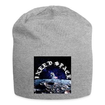 Astronaute sur l’arc lunaire Texte cosmique - Bonnet en jersey - gris chiné - Devant