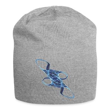 Der Atem des Unsichtbaren – Mathematical Art - Jersey-Beanie - Grau meliert - Vorne