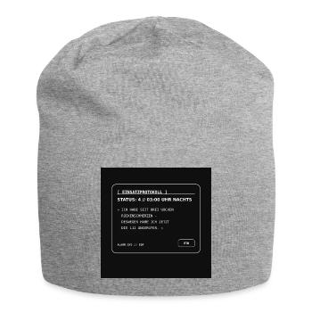 Status 4 – Rückenschmerzen 3 Uhr Nachts - Jersey-Beanie - Grau meliert - Vorne