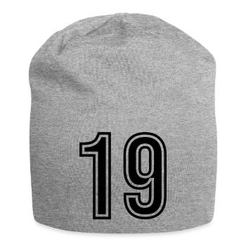 19 Number symbol - Jersey Beanie - heather grey - Front