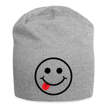 Smiley - Bonnet en jersey - gris chiné - Devant