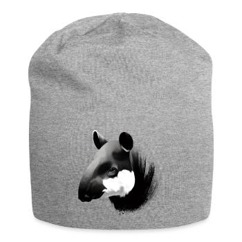 Schabrackentapir - Jersey-Beanie - Grau meliert - Vorne