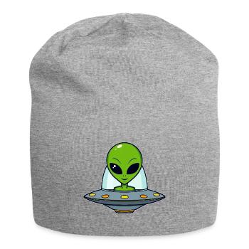 Extraterrestre dans un vaisseau spatial - Bonnet en jersey - gris chiné - Devant