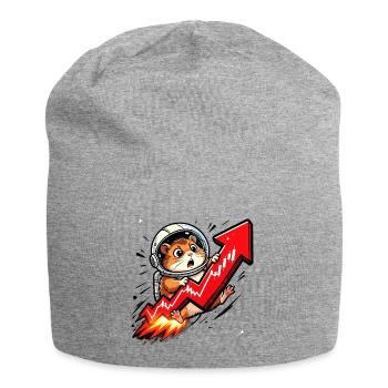 Krypto Hamster To The Moon - Trade T-Shirt  - Jersey-Beanie - Grau meliert - Vorne