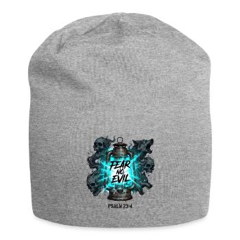 N’ayez crainte pas du mal - Psaume 23:4 - Streetwear chrétien - Bonnet en jersey - gris chiné - Devant