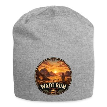 Wadi Rum Jordan Coucher de chameau dans le désert - Bonnet en jersey - gris chiné - Devant