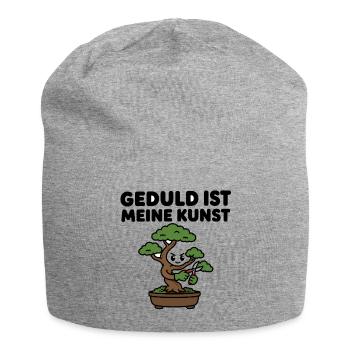 Bonsai-Baum – Geduld ist meine Kunst – Zen Design - Jersey-Beanie - Grau meliert - Vorne