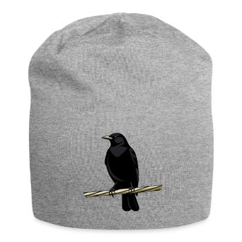 Observation urbaine des oiseaux : conception minimale de la nature - Bonnet en jersey - gris chiné - Devant