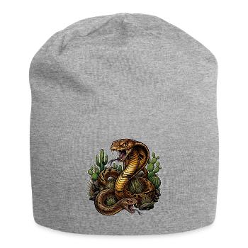 Desert cobra and its companion - Jersey Beanie - heather grey - Front