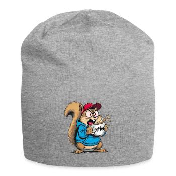 écureuil - Bonnet en jersey - gris chiné - Devant