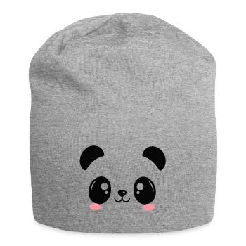 Cute Kawaii Style Panda T-Shirt - Jersey Beanie - heather grey - Front