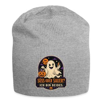 Süß oder sauer? Ich bin beides – Halloween - Jersey-Beanie - Grau meliert - Vorne