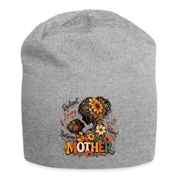 Radiant Mother Flowers Silhouette - Jersey Beanie - heather grey - Front
