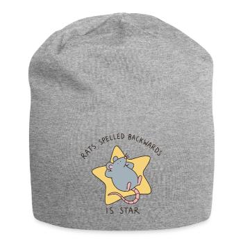 Rats Spelled Backwards Is Star Funny Mouse - Jersey Beanie - heather grey - Front