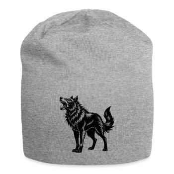 Loup rugissant d’Alaska - Bonnet en jersey - gris chiné - Devant