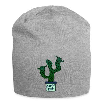 Surfer Surfing Kaktus - Jersey-Beanie - Grau meliert - Vorne