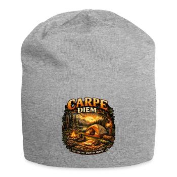 Carpe Diem Campfire Sunset - Jersey Beanie - heather grey - Front