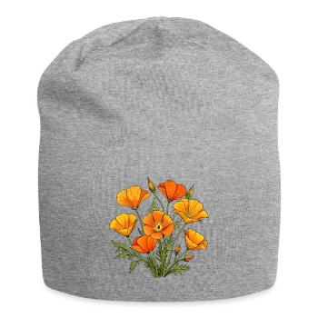 Pavot de Californie - Bonnet en jersey - gris chiné - Devant