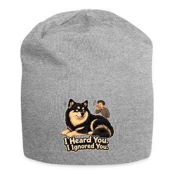 I Ignored You Finnish Lapphund - Jersey Beanie - heather grey - Front