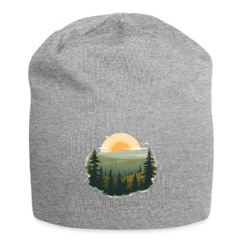 Hunsrück National Park | Vintage Landscape - Jersey-Beanie - Grau meliert - Vorne