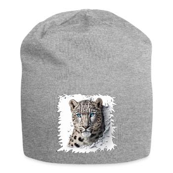 Conception révolutionnaire du léopard des neiges - Bonnet en jersey - gris chiné - Devant