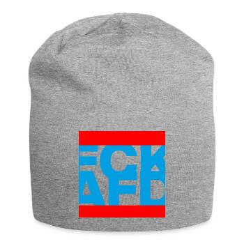 FCK AFD, NIE WIEDER IST JETZT, NO NZS, NO AFD - Jersey Beanie - heather grey - Front