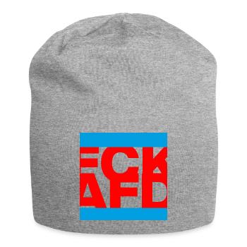FCK AFD, NIE WIEDER IST JETZT, NO NZS, NO AFD - Jersey Beanie - heather grey - Front