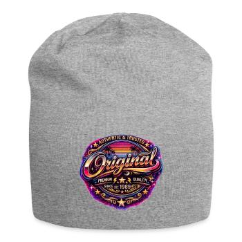 Insigne rétro des années 1980 Neon Synthwave Original 1989 - Bonnet en jersey - gris chiné - Devant
