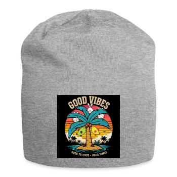 Gute Vibes Palmeninsel Freunde - Bonnet en jersey - gris chiné - Devant